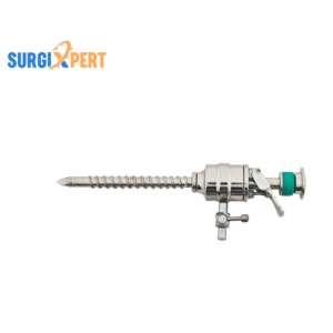 SurgiXpert Endoscopy Spiral 5mm Trocar Stainless Steel Precision Laparoscopic Instrument