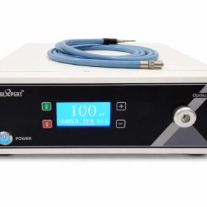 SurgiXpert OptiLux LED Light Source with Fiber Optic Cable – High Intensity Illumination for Endoscopy